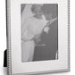 London 5 inch x 7 inch  photo frame featuring a bright metal finish and classic beaded edge, perfect for displaying treasured photos with timeless elegance.