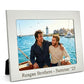 Oxford 4 inch x 6 inch photo frame with a bright metal finish and timeless design, ideal for displaying cherished photos and can be personalized for a special touch.