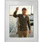 Oxford 5 inch x 7 inch photo frame with a bright metal finish and timeless design, perfect for displaying cherished photos in either portrait or landscape orientation.