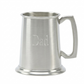 Personalized 16 oz pewter tankard with a satin matte non-tarnish finish, classic handle, and unique glass bottom. Made in England and gift boxed, making a thoughtful Father's Day gift for dads who appreciate traditional drinkware.