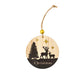Round Wood Ornament, 4"