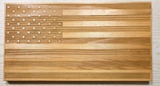 American Flag Wood Board – 7.5" x 14"