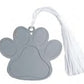 Dog Paw Ornament w/White Tassel