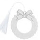 Wreath Ornament w/White Tassel