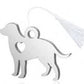 Dog Ornament w/White Tassel