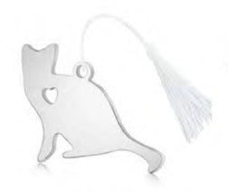 Cat Ornament w/White Tassel