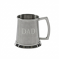 Stainless steel tankard with a satin matte finish, featuring a 20 oz capacity, classic tankard design, engraving option, and gift box presentation, making it a thoughtful Father's Day gift.