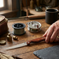 Stainless steel fillet knife with birchwood handle, locking blade, and nylon carrying pouch, designed for filleting fish and trimming meats, making a perfect Father’s Day gift for fishing enthusiasts and outdoor adventurers.