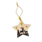 Star Wood Ornament, 4.25"