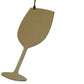 Brass wine glass Christmas ornament with a bright non-tarnish finish, flat engraving surface on both sides, and silver hanging string. Measures 3.375 inch x 1.5 inch and comes boxed for gifting or keepsake display.