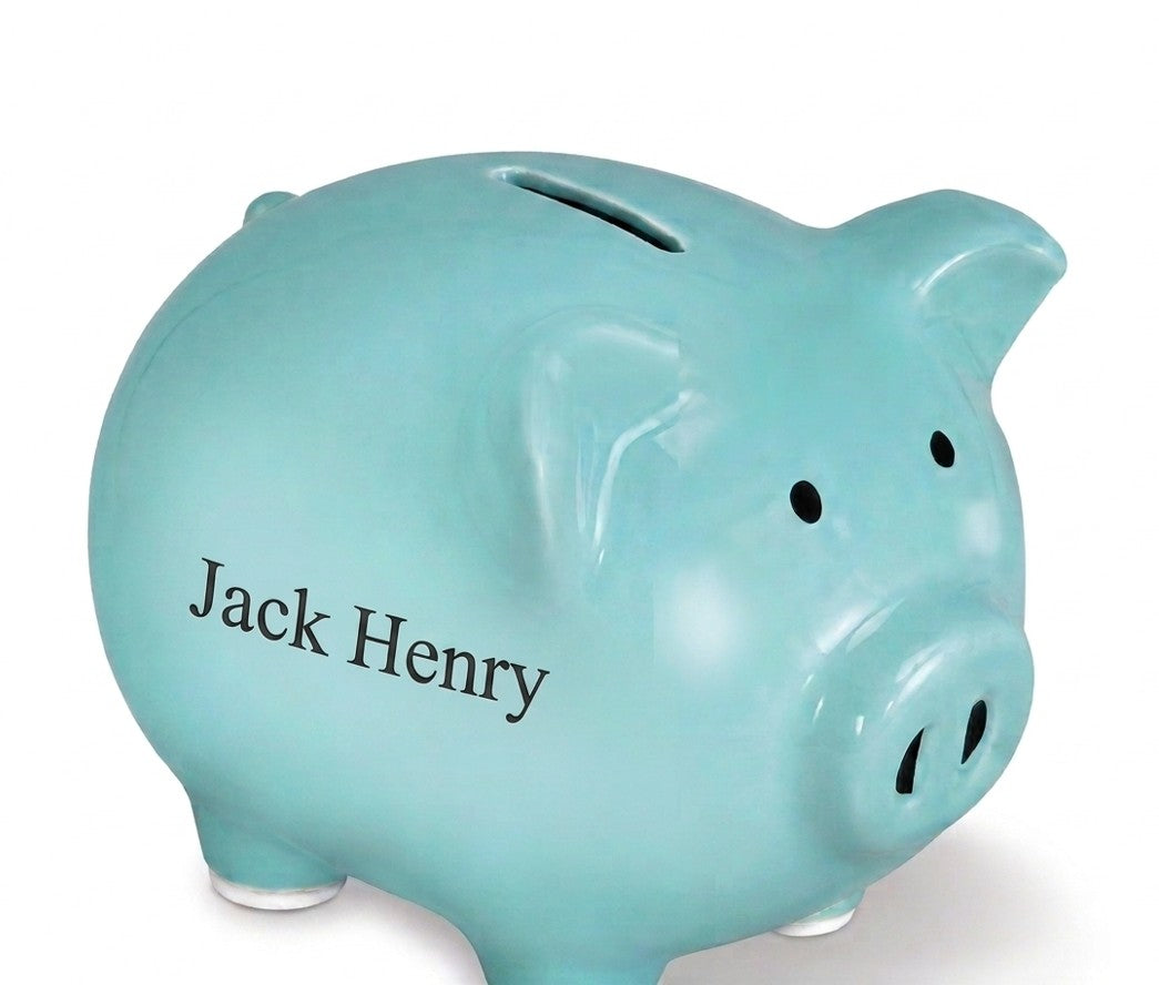 Blue XL Piggy Ceramic Bank