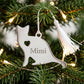 Cat Ornament w/White Tassel