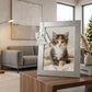 Cat Ornament w/White Tassel