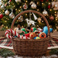 Dog Ornament w/White Tassel