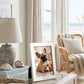 Montauk 5 inch x 7 inch photo frame with a bright metal finish and classic design, perfect for displaying cherished photos and can be personalized for a special touch.