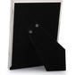 Back of Montauk 4 inch x 6 inch photo frame with a bright metal finish and classic design, perfect for displaying cherished photos and can be personalized for a special touch.