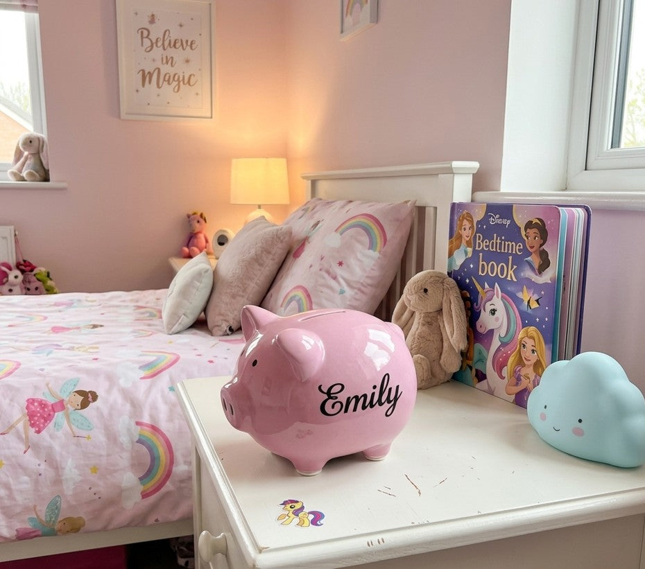 Pink XL Piggy Ceramic Bank