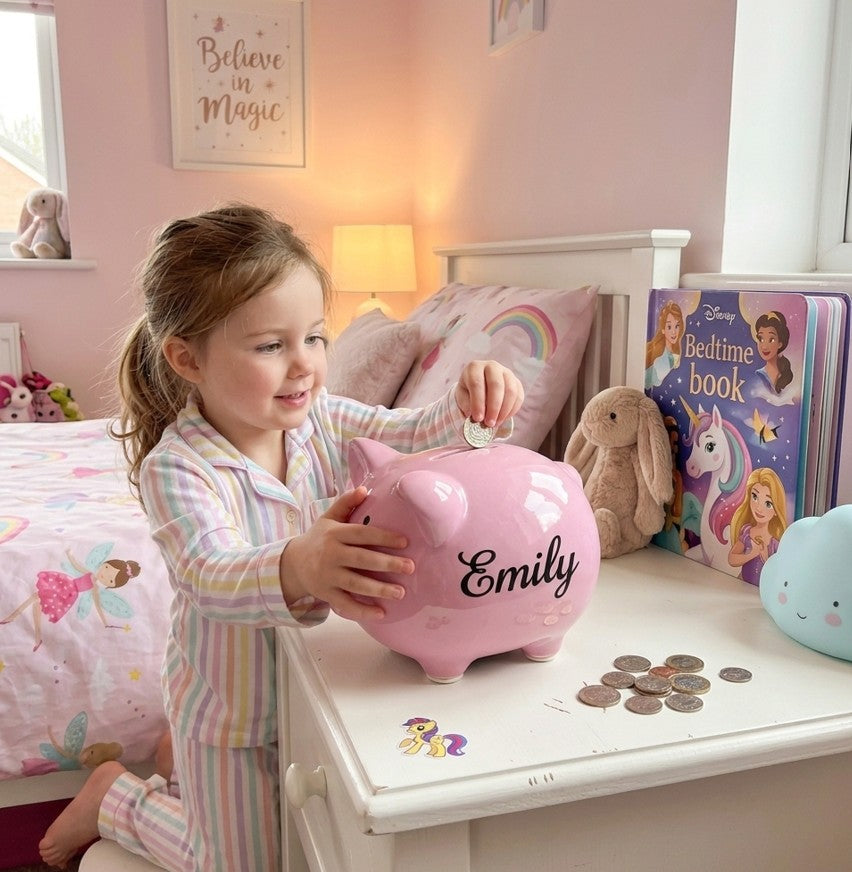 Pink XL Piggy Ceramic Bank