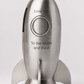 Rocket ship pewter bank that can be personalized, a classic keepsake coin bank for a nursery, baby shower, or birthday gift.