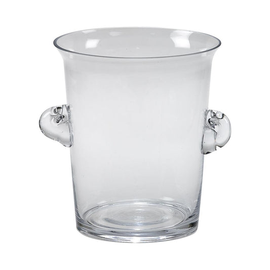 Clear Glass Ice Bucket Or Wine Chiller