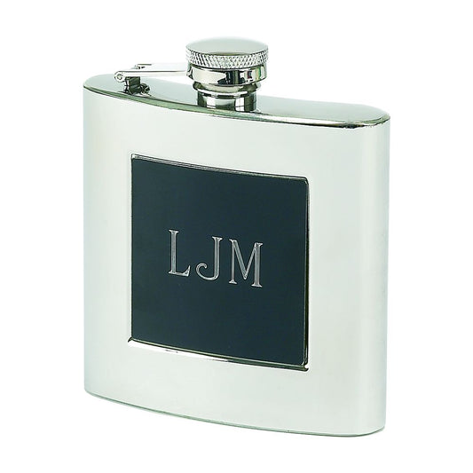 Polished Flask With Black Front