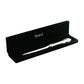 Silver-plated 8-inch letter opener with an ornate King's pattern handle, featuring a classic design and presented in a black velveteen gift box.