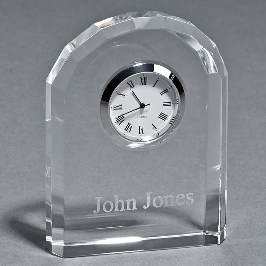 Optic Crystal Arched Clock
