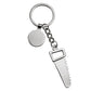 Saw Keychain with Engraving Tag, 4.75"