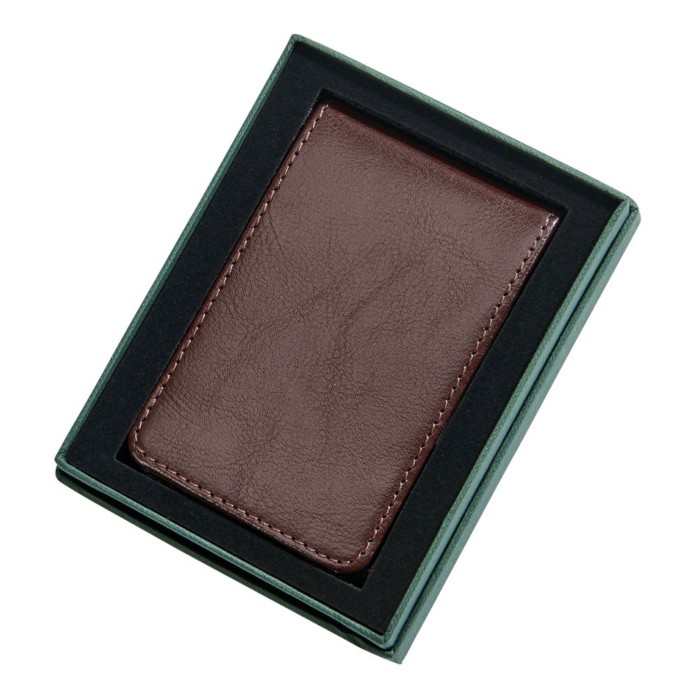 Brown Leather Billfold Style Case With Money Clip