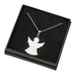 Stainless Steel Angel Necklace 1.125" X 1.125" On 18" Stainless Steel Chain