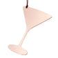 Martini Ornament Rose Gold Color 3.375" X 2.25"