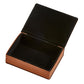 Leatherette Frame Cover Box Caramel 6.75" X 5" X 1.75"