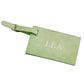 Lime Green Leatherette Luggage Tag