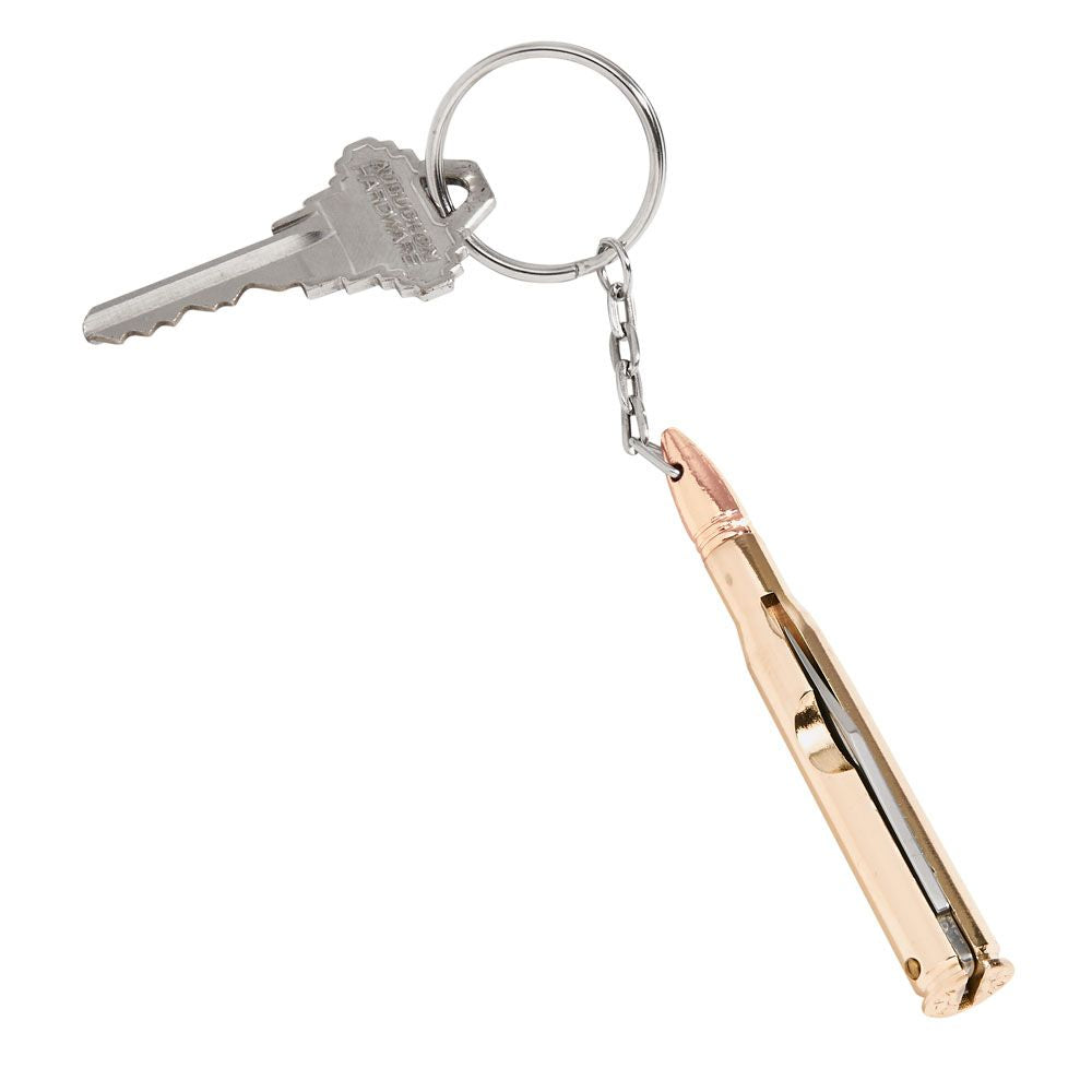 Bullet Shaped Keychain with Knife, 5"