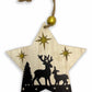 Star Wood Ornament, 4.25"