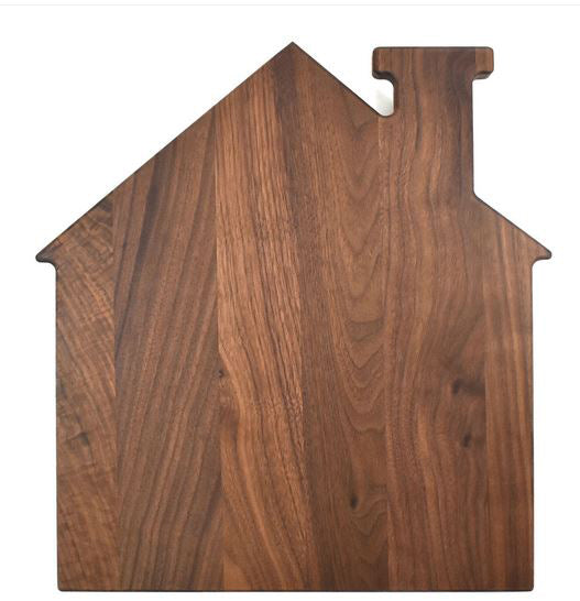 House Shaped Cutting Board, 13" x 14", Acacia Wood