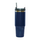 30 Oz Stainless Steel Tumbler with Straw - Navy