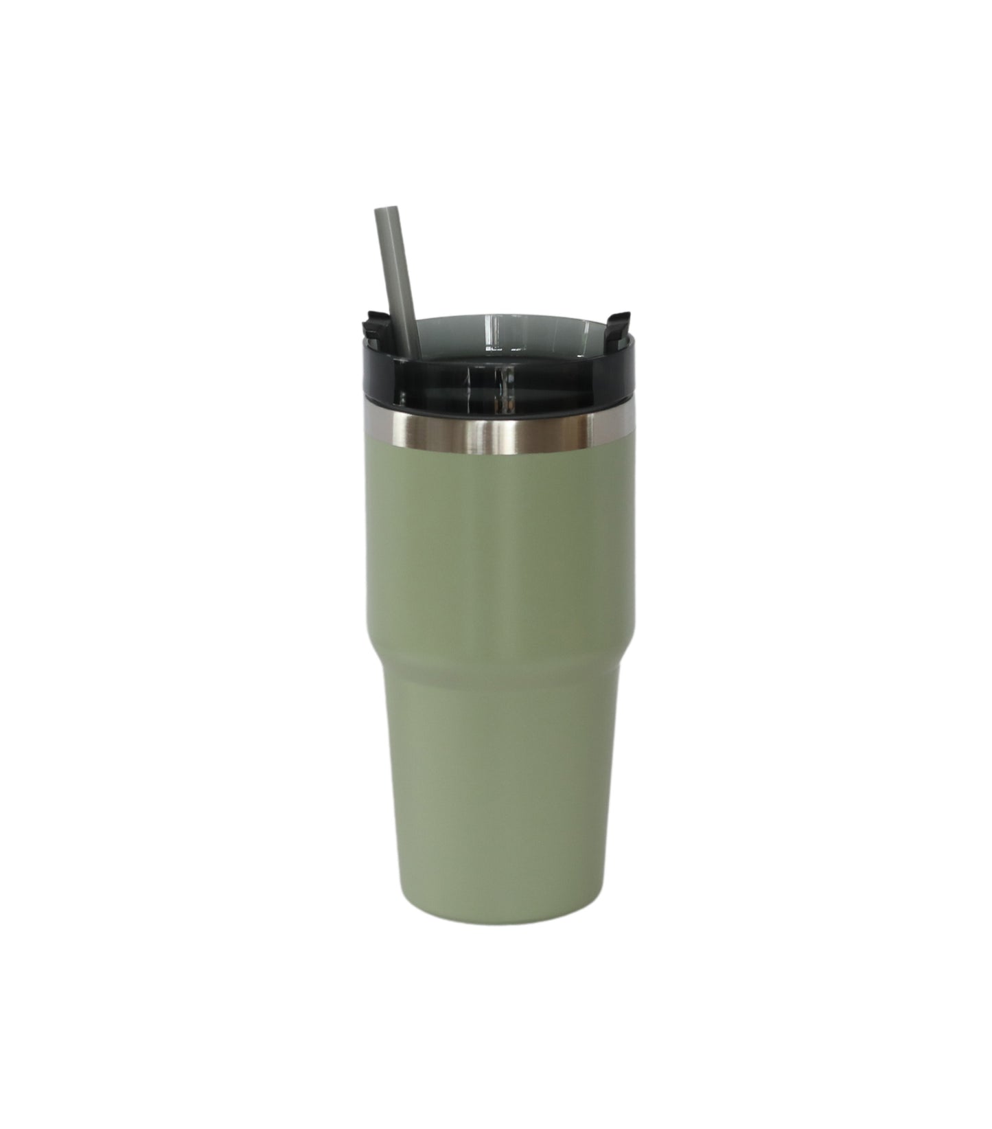 20 Oz Stainless Steel Tumbler with Straw - Sage Green