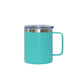 12 Oz Stainless Steel Travel Mug with Handle - Aqua