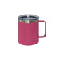 12 Oz Stainless Steel Travel Mug with Handle - Hot Pink