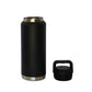 36 Oz Stainless Steel Twist-Off Cap Water Bottle - Black
