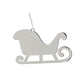 Sleigh Ornament w/White Tassel