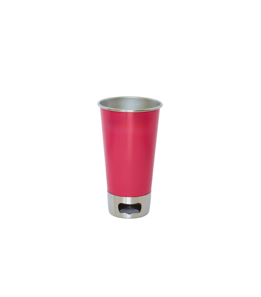 Pink 16 Oz Cup w/Bottle Opener